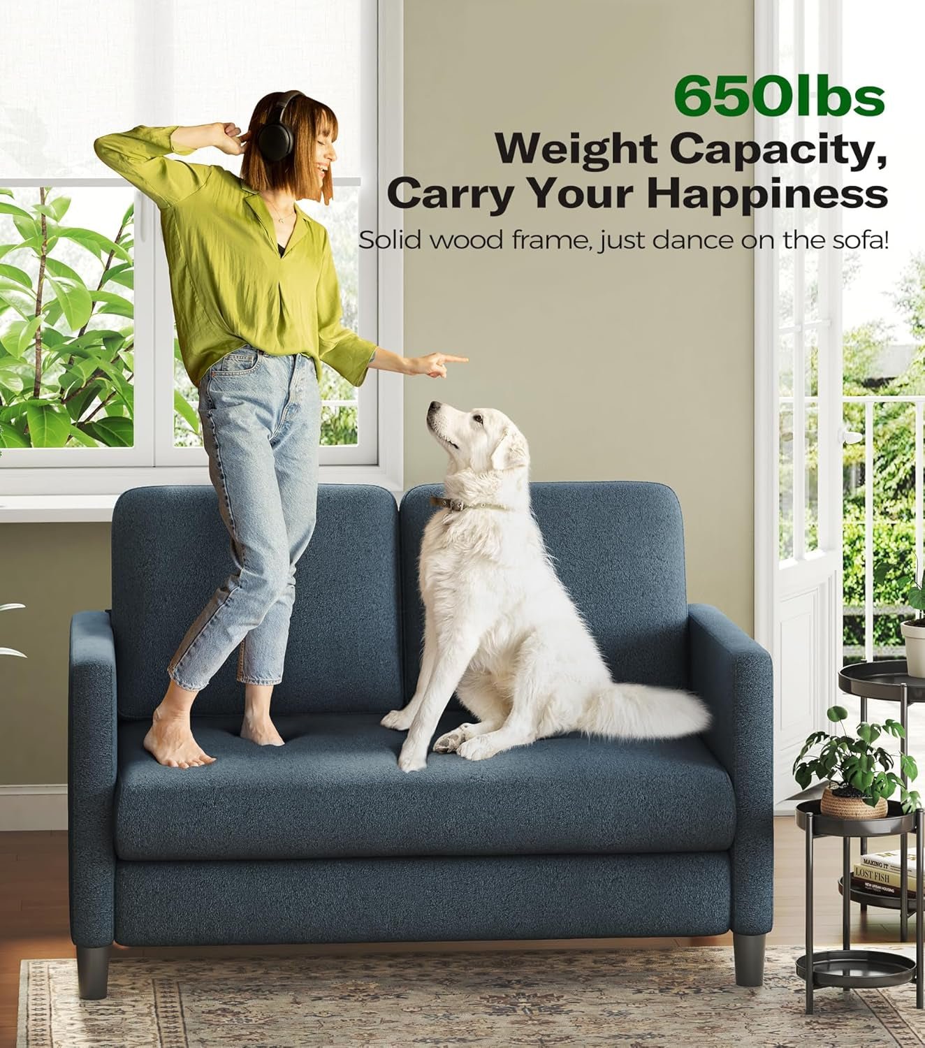 Comfy Teddy Loveseat Sofa Perfect For Small Spaces ShipItFurniture