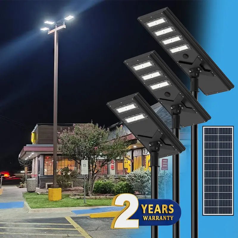 Commercial Solar Power LED Parking Lot Light - 2 Years Warranty - Get it from Bo