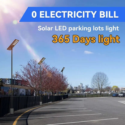 Commercial Solar Power LED Parking Lot Light - 2 Years Warranty - Get it from Bo