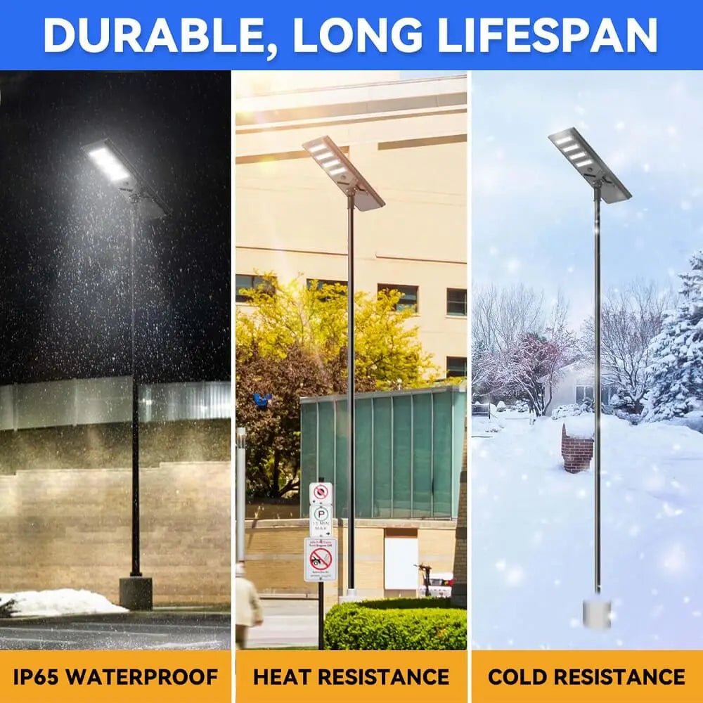 Commercial Solar Power LED Parking Lot Light - 2 Years Warranty - Get it from Bo