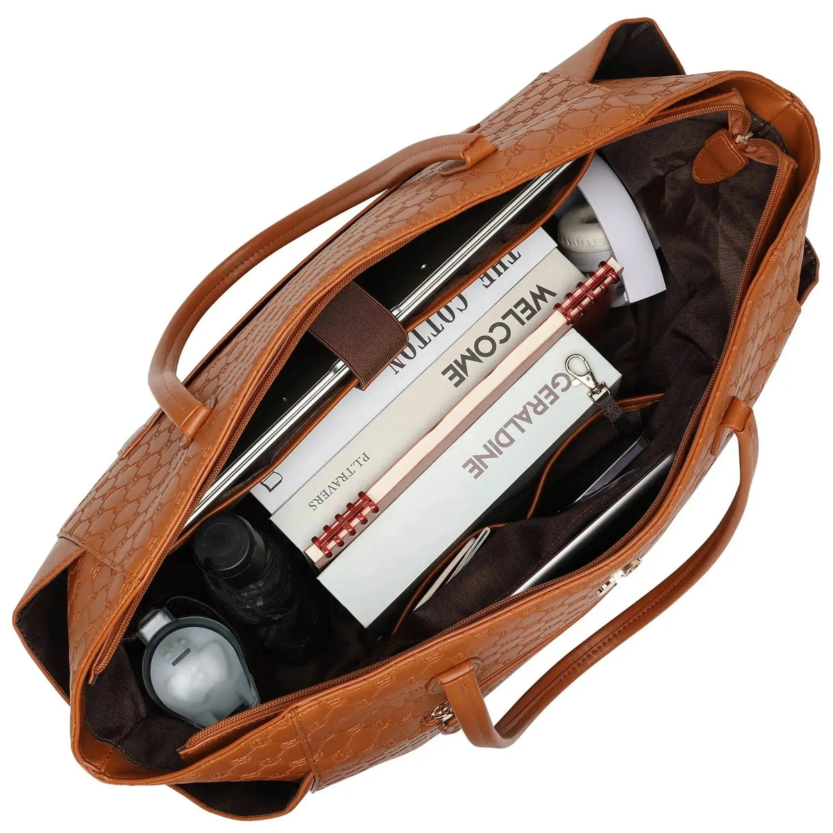 Compass 32L Vegan Leather Monogram Weekender Tote Bag - Get it from Bo
