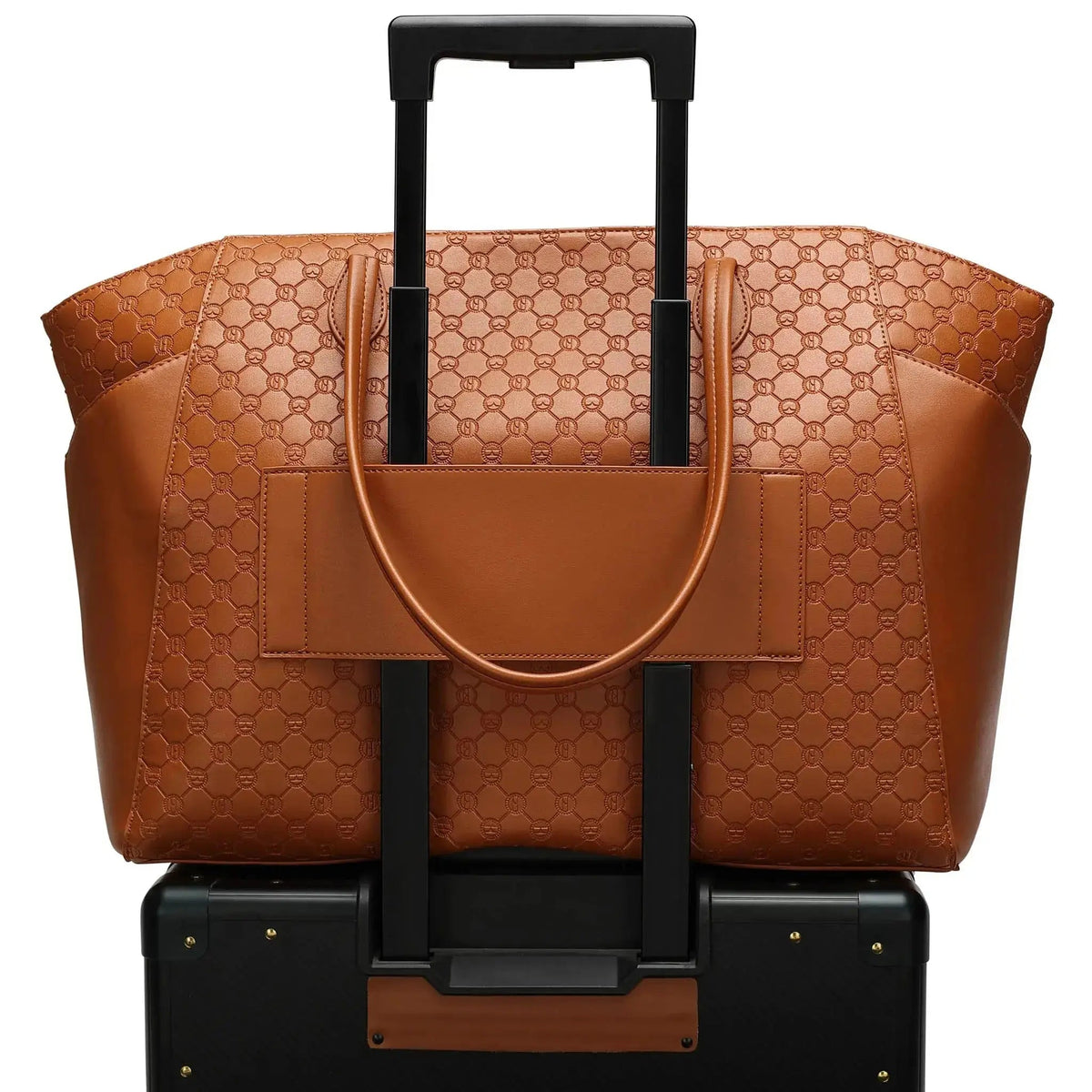 Compass 32L Vegan Leather Monogram Weekender Tote Bag - Get it from Bo