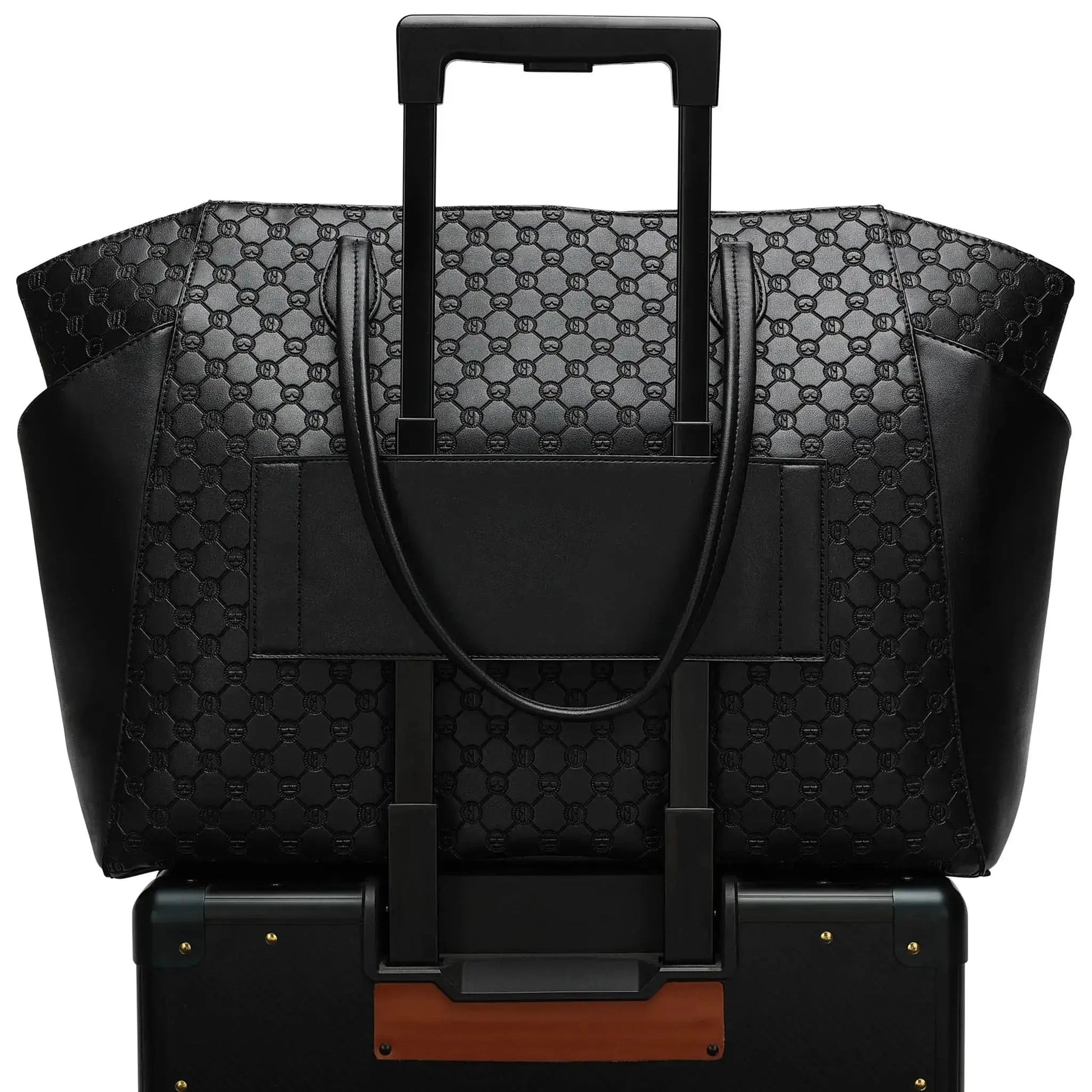 Compass 32L Vegan Leather Monogram Weekender Tote Bag - Get it from Bo