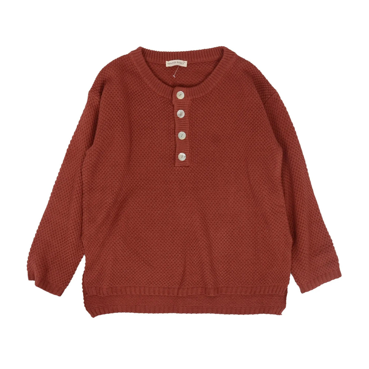 Contrast Half Button Down Sweater - Get it from Bo
