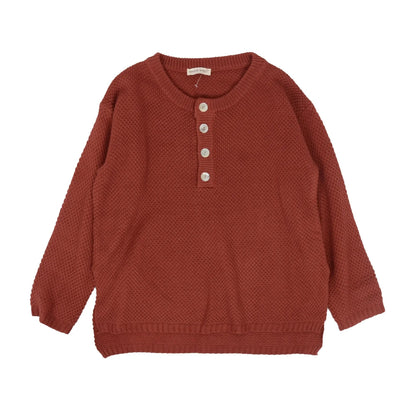 Contrast Half Button Down Sweater - Get it from Bo