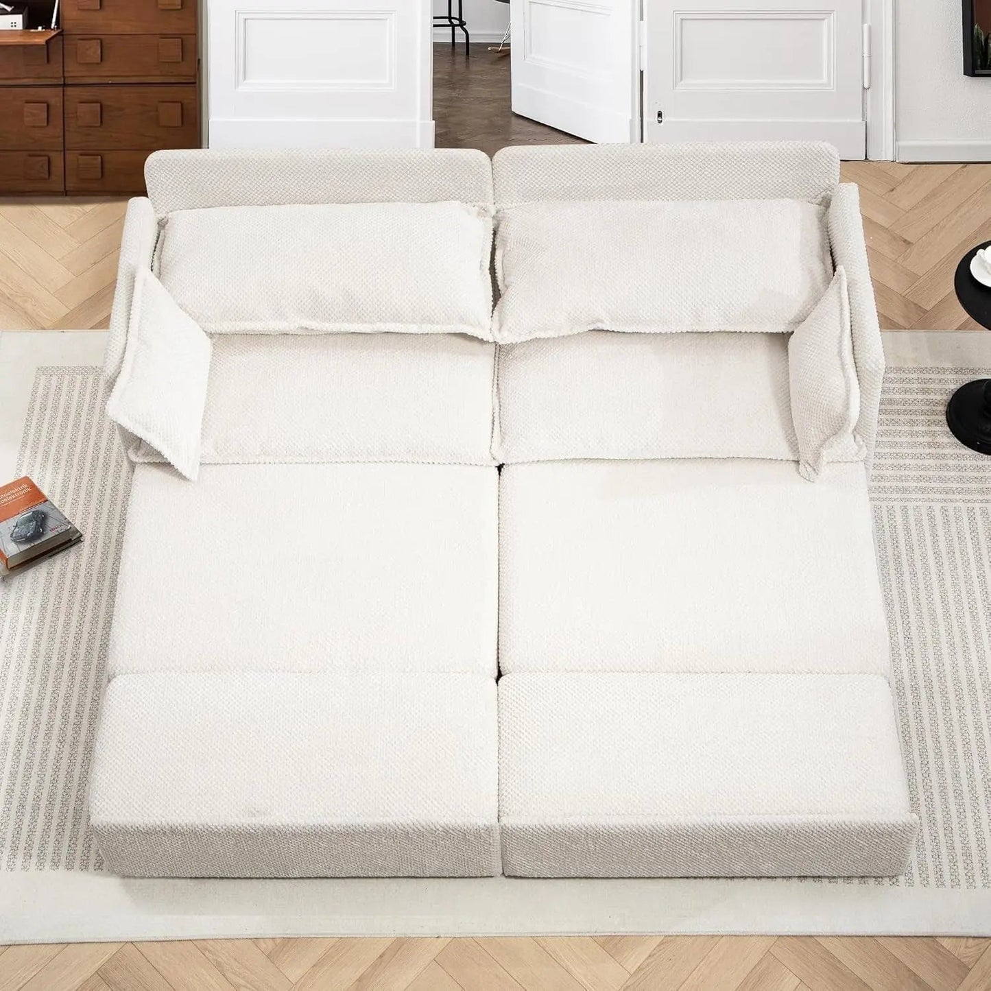 Convertible King Sofa Bed with USB Charging and Pockets - Get it from Bo
