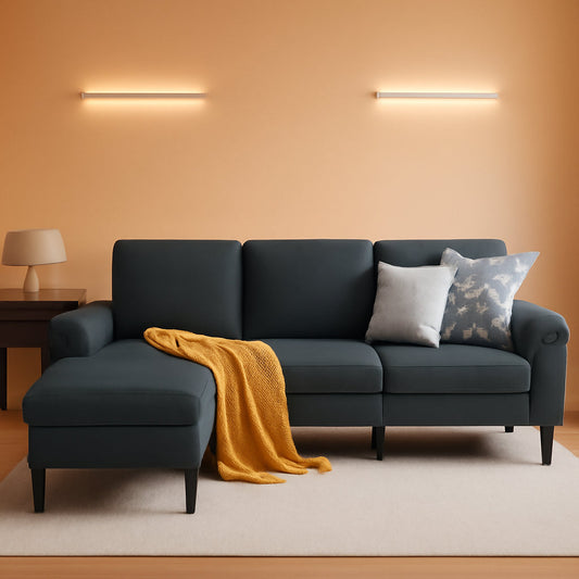 Convertible L Shaped Sectional Sofa with Storage Chaise ShipItFurniture