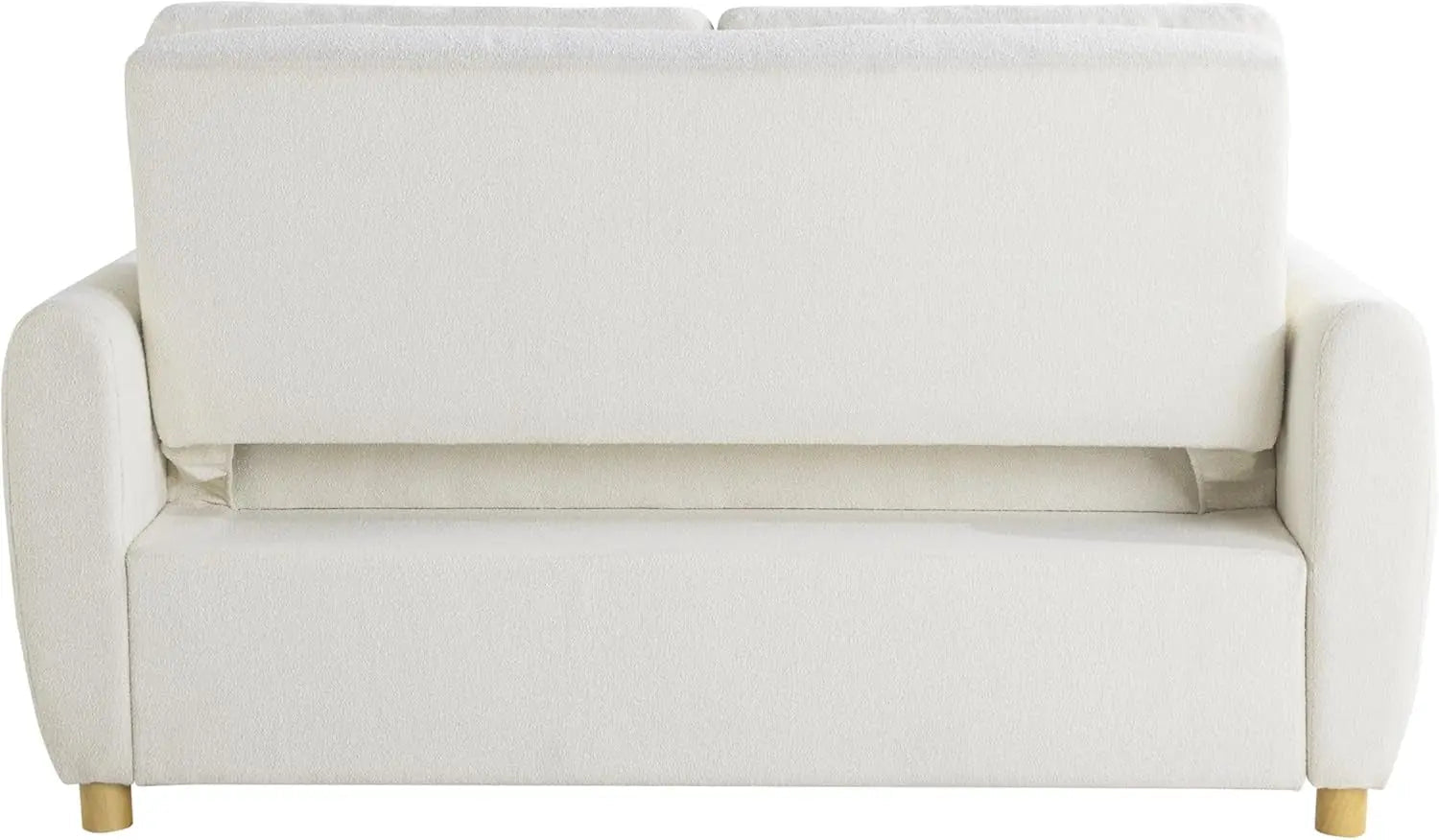 Convertible Sleeper Loveseat 66 Inch Polyester Ivory - Get it from Bo