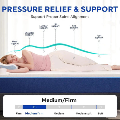 Cooling Memory Foam Mattress With Pressure Relief Technology - Get it from Bo