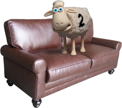 Copenhagen Rolled Arm Loveseat Chestnut Bonded Leather - Get it from Bo