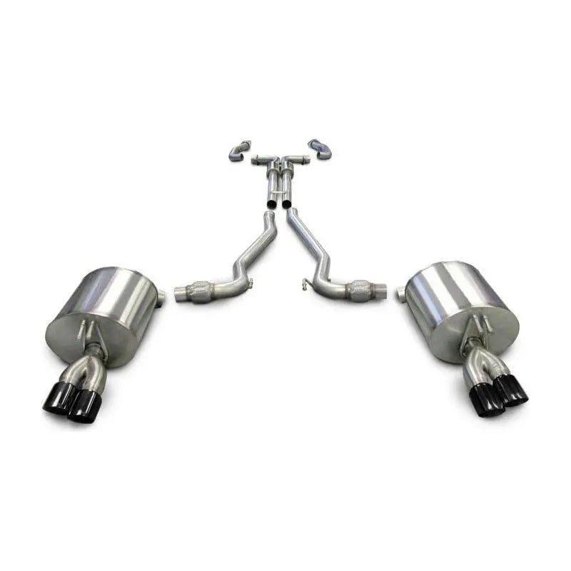 Corsa 08-09 Pontiac G8 GXP 6.0L V8 Sport Cat-Back w/ Dual 3in Black Tips - Get it from Bo