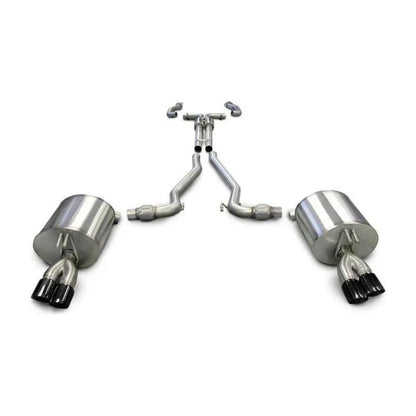 Corsa 08-09 Pontiac G8 GXP 6.0L V8 Sport Cat-Back w/ Dual 3in Black Tips - Get it from Bo