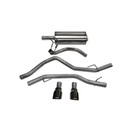 Corsa 09-14 Dodge Ram 1500 4.7L/5.7L V8 Quad/Crew Cab/Short Bed Black Dual Rear Exit Cat-Back Exhaus NP Motorsports