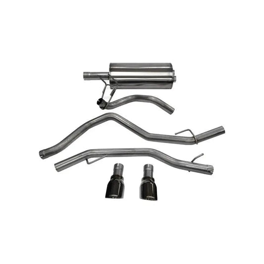 Corsa 09-14 Dodge Ram 1500 4.7L/5.7L V8 Quad/Crew Cab/Short Bed Black Dual Rear Exit Cat-Back Exhaus - Get it from Bo