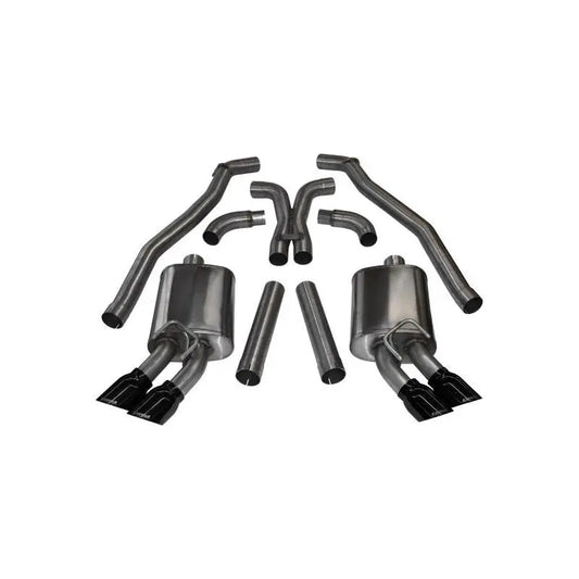 Corsa 12-13 Chevrolet Camaro Coupe ZL1 6.2L V8 Black Sport Cat-Back + XO Exhaust - Get it from Bo