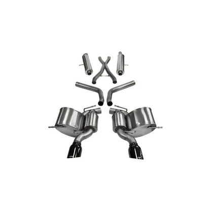 Corsa 12-14 Jeep Grand Cherokee 6.4L V8 Black Sport Cat-Back Exhaust NP Motorsports