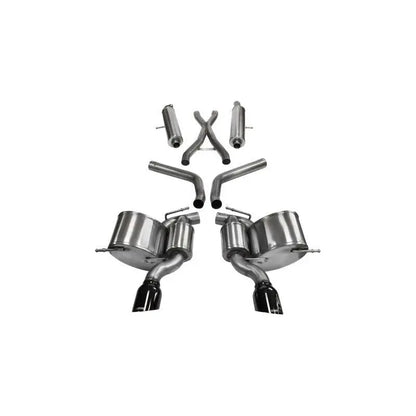 Corsa 12-14 Jeep Grand Cherokee 6.4L V8 Black Sport Cat-Back Exhaust NP Motorsports