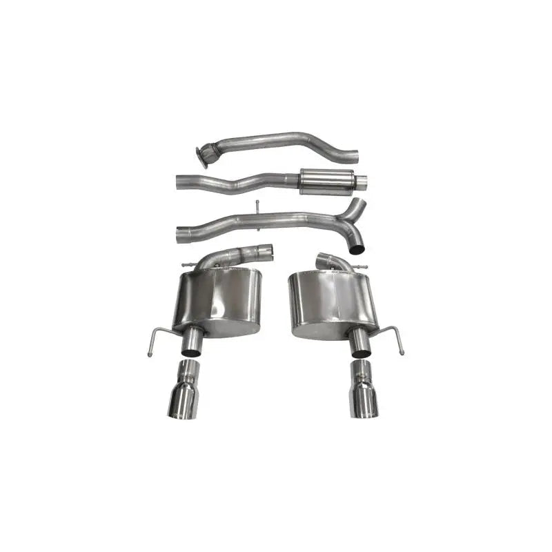 Corsa 13-14 Cadillac ATS Sedan 2.0L A/T Polished Sport Dual Rear Cat-Back Exhaust - Get it from Bo