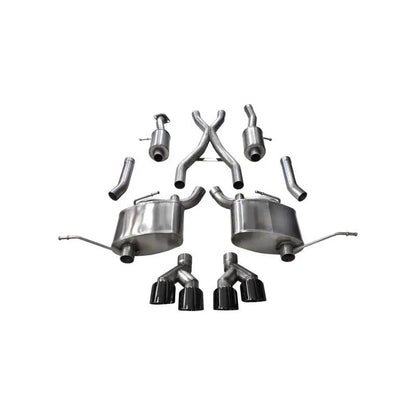 Corsa 14-16 Jeep Grand Cherokee Summit Edition Black 2.5in Dual Rear Exit Cat-Back Exhaust NP Motorsports