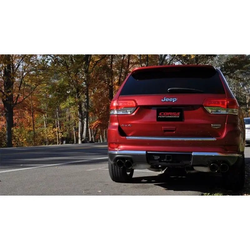 Corsa 14-16 Jeep Grand Cherokee Summit Edition Black 2.5in Dual Rear Exit Cat-Back Exhaust - Get it from Bo