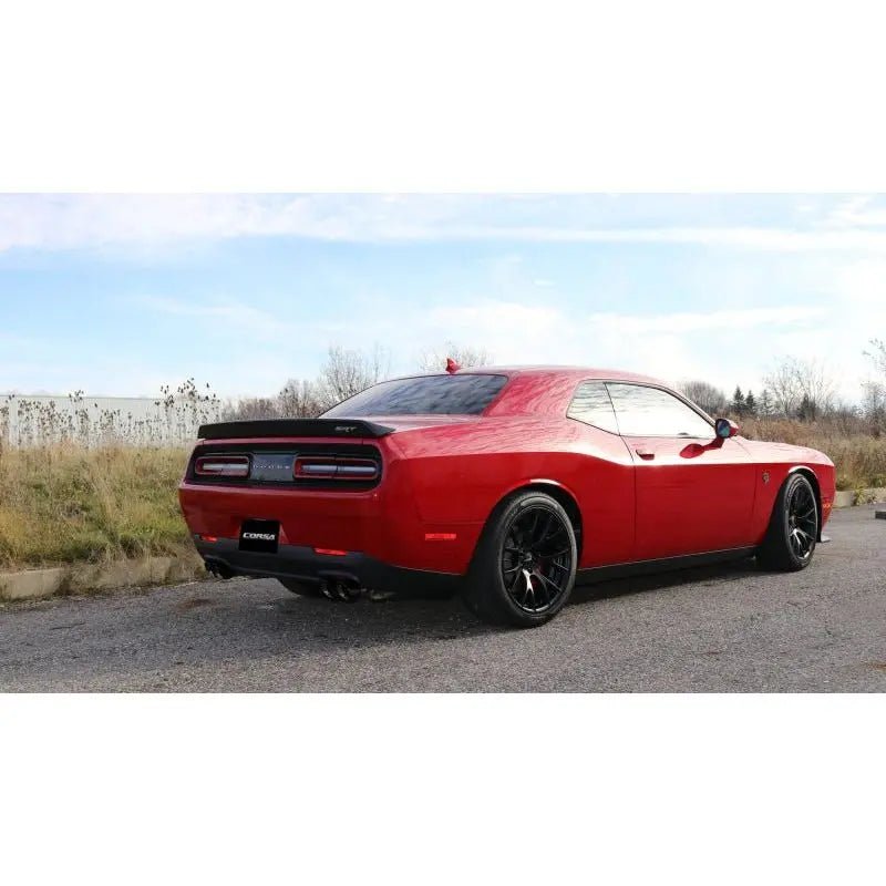 Corsa 15-17 Dodge Challenger Hellcat Dual Rear Exit Extreme Exhaust w/ 3.5in Black Tips - Get it from Bo