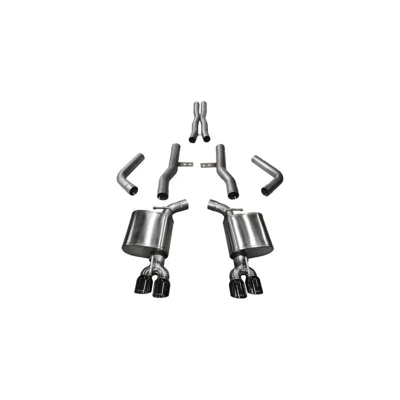 Corsa 15-17 Dodge Challenger Hellcat Dual Rear Exit Extreme Exhaust w/ 3.5in Black Tips - Get it from Bo