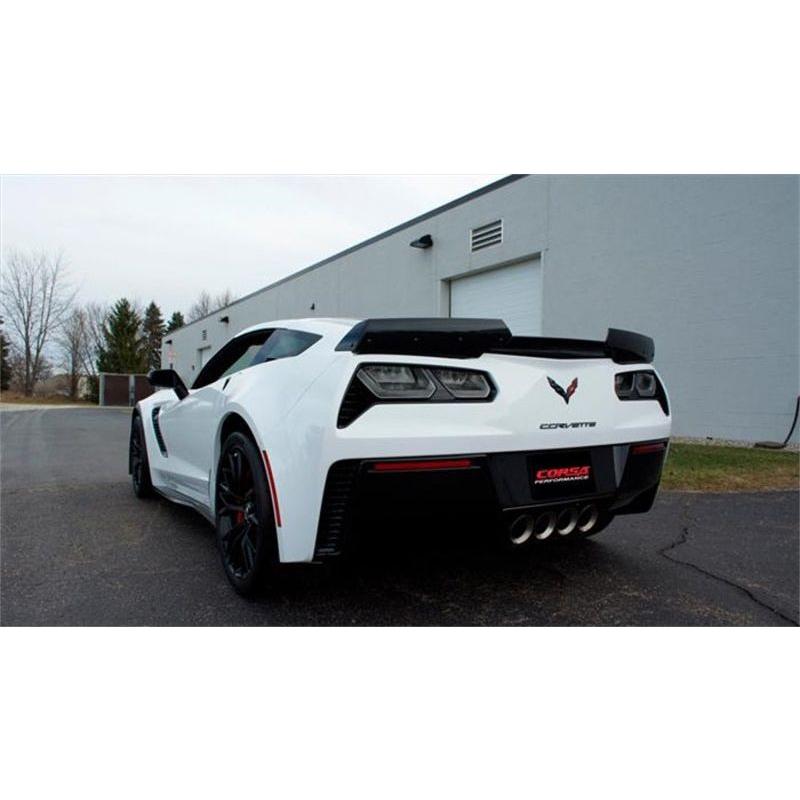 Corsa 15+ Chevy Corvette Z06 (Grand Sport M/T Only) 3in Axle Back Xtreme Exhaust Pol Quad 4.5in Tip NP Motorsports