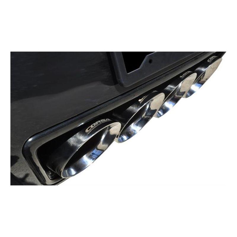 Corsa 15+ Chevy Corvette Z06 (Grand Sport M/T Only) 3in Axle Back Xtreme Exhaust Pol Quad 4.5in Tip NP Motorsports