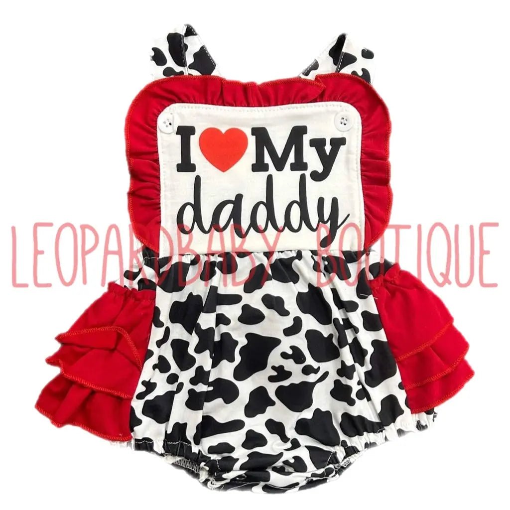 Cow I love my daddy Romper - Get it from Bo