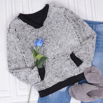 Cozy Cloudy Sherpa Pullover - Get it from Bo