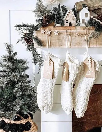 Cream Hand-Knitted Stocking - Get it from Bo