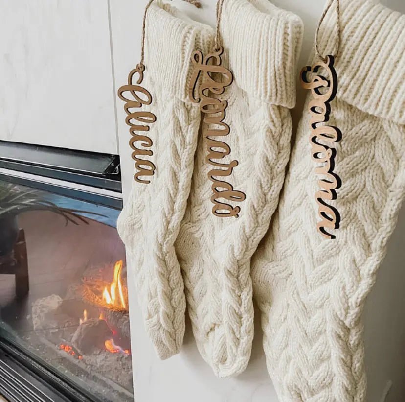 Cream Hand-Knitted Stocking - Get it from Bo