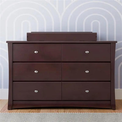 Crescent 6 Drawer Double Dresser (Espresso) – GREENGUARD Gold Certified, Dresser for Nursery, 6 Drawer Dresser, Kids Dresser, Nursery Dresser Drawer Organizer, Chest of Drawers - Get it from Bo