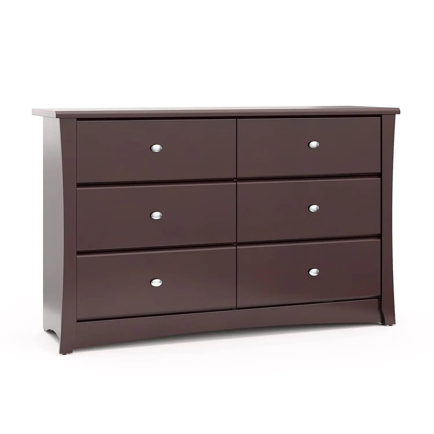 Crescent 6 Drawer Double Dresser (Espresso) – GREENGUARD Gold Certified, Dresser for Nursery, 6 Drawer Dresser, Kids Dresser, Nursery Dresser Drawer Organizer, Chest of Drawers - Get it from Bo