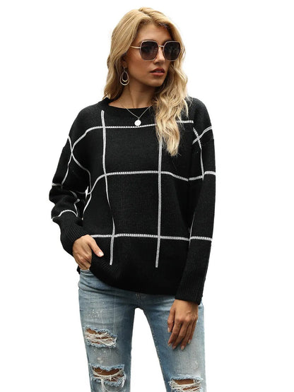 Crew Neck Ribbed Knit Pullover Sweater - Get it from Bo