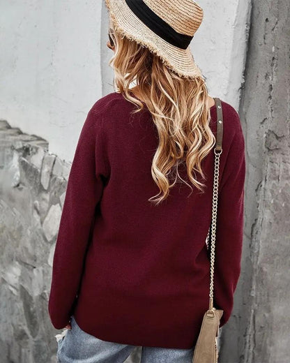 Criss Cross Front Knit Sweater - Get it from Bo