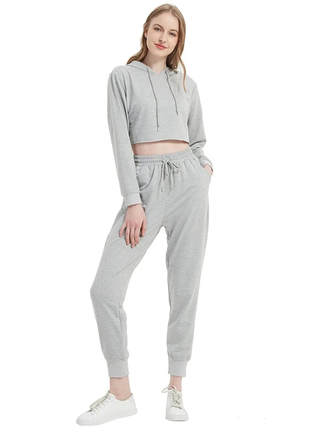 Crop Top Sweatshirt Long Sleeve Hoodie Pullover - Get it from Bo