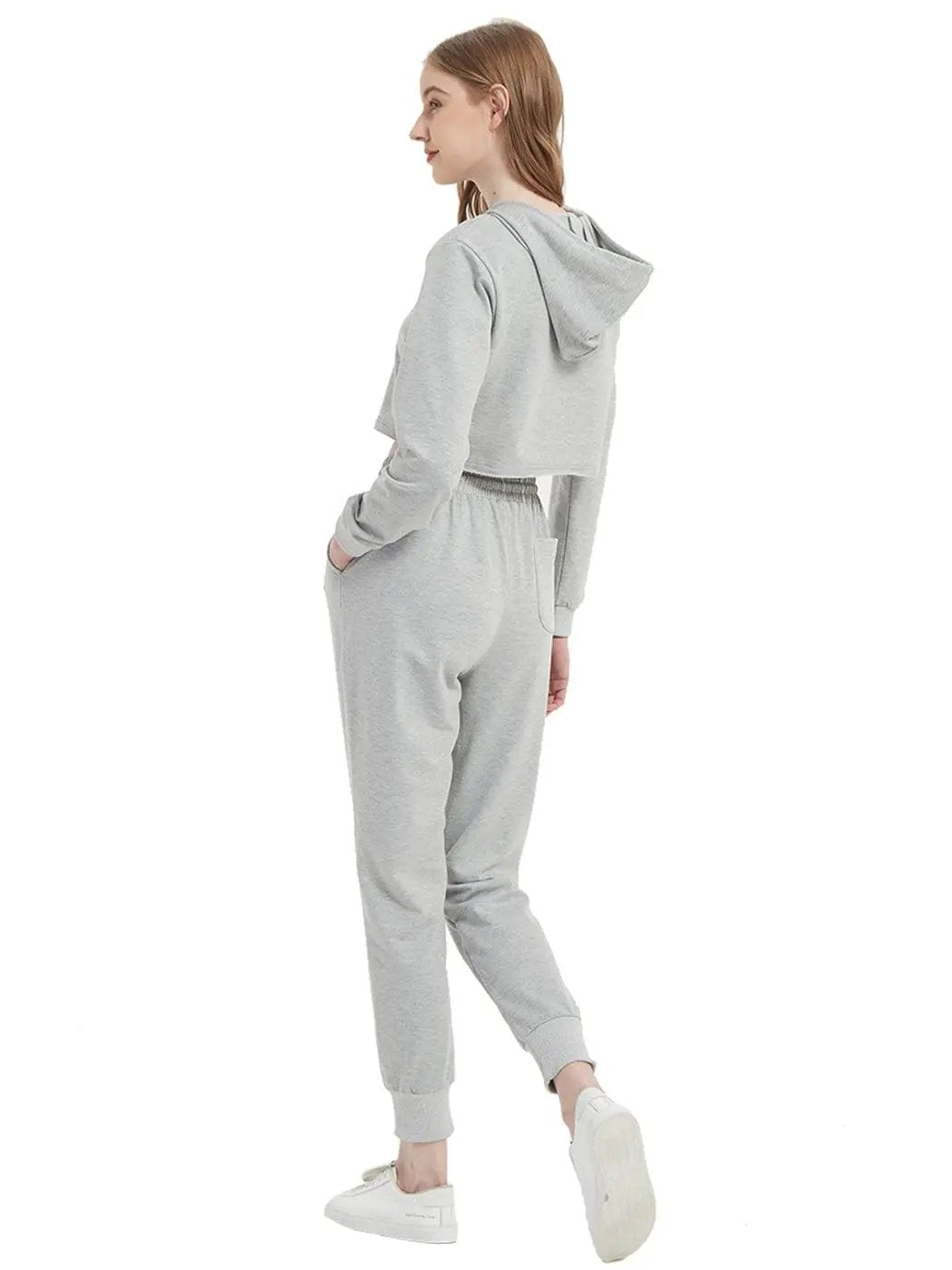 Crop Top Sweatshirt Long Sleeve Hoodie Pullover - Get it from Bo