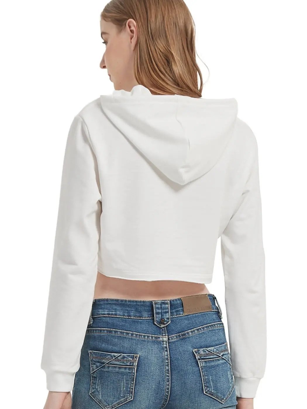 Crop Top Sweatshirt Long Sleeve Hoodie Pullover - Get it from Bo