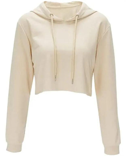 Crop Top Sweatshirt Long Sleeve Hoodie Pullover - Get it from Bo