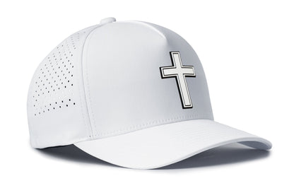 Cross Performance 5-Panel Hat | White Christian Flexfit Snapback - Get it from Bo
