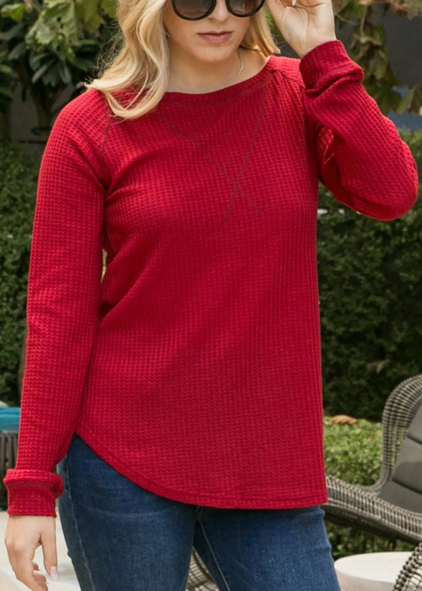Cross Stitching Textured Pullover - Get it from Bo