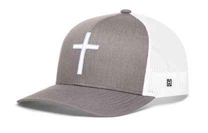 Cross Trucker Hat | Black Christian 3D Puff Snapback - Get it from Bo