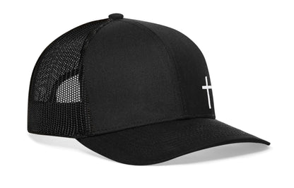 Cross Trucker Hat | Black Christian Snapback - Get it from Bo