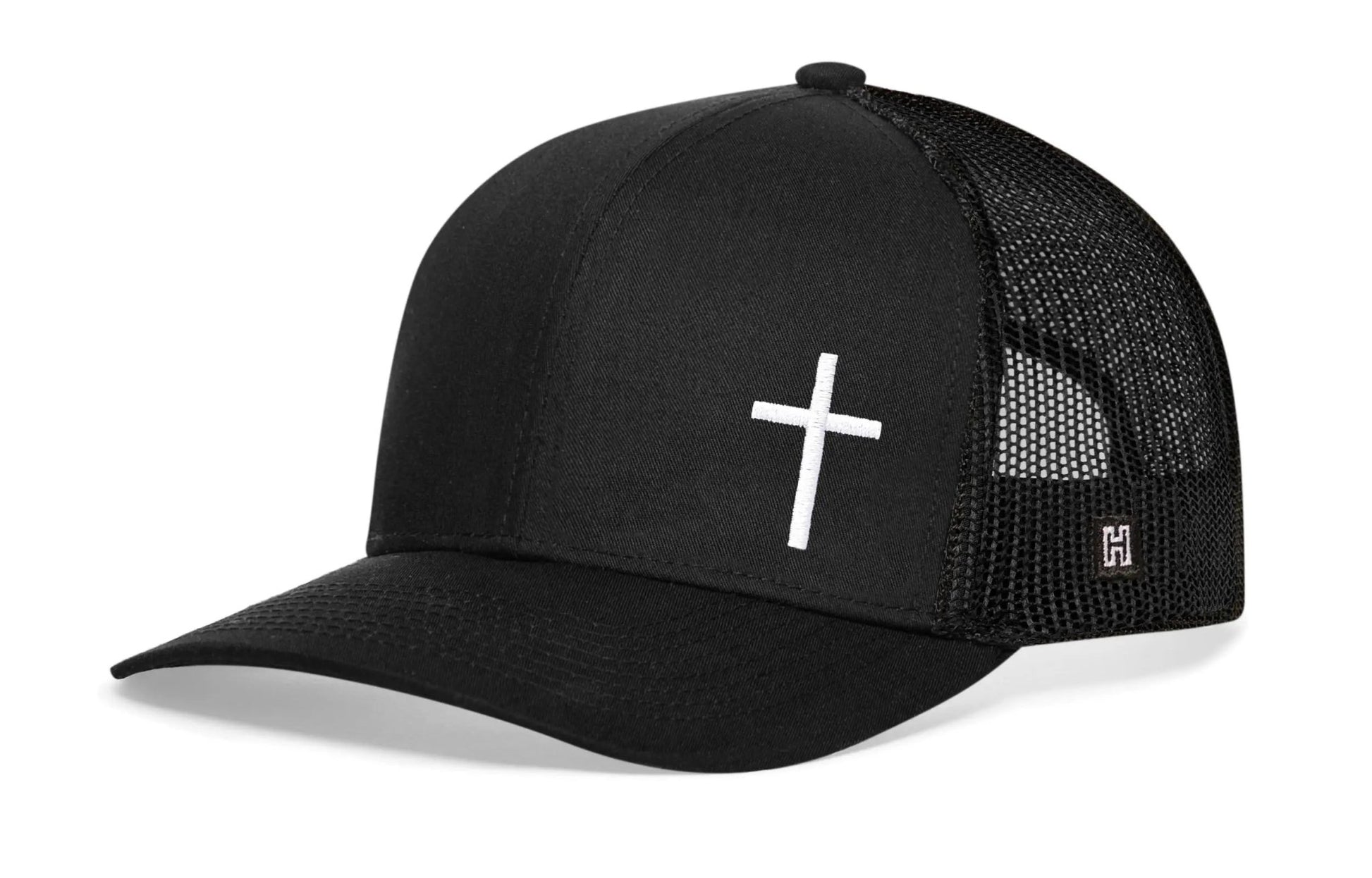 Cross Trucker Hat | Black Christian Snapback - Get it from Bo