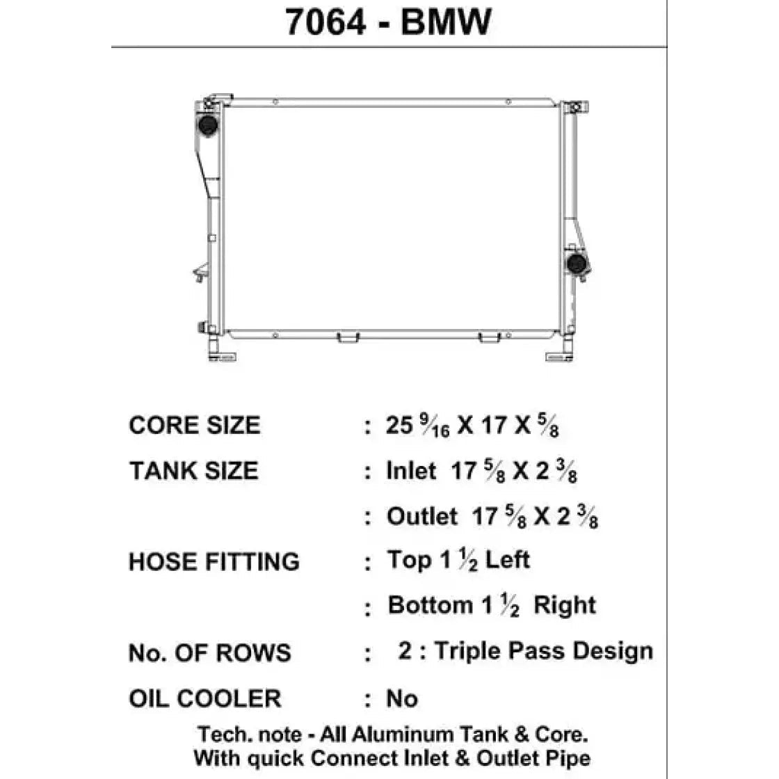 CSF 99-03 BMW M5 (E39) / 95-03 BMW 540i M/T Radiator (Fits Auto Trans w/Modified Drain Plug) - Get it from Bo