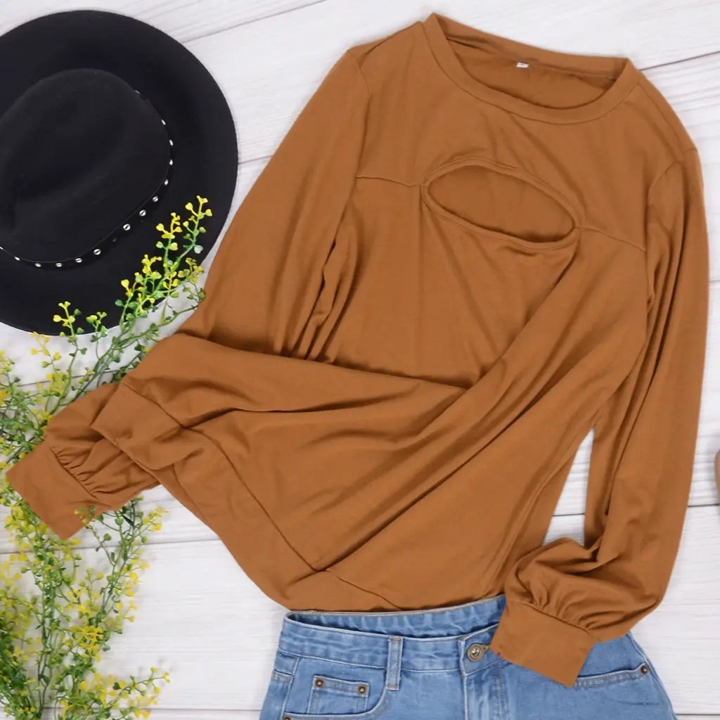 Cut Out Pullover Long Sleeve - Get it from Bo