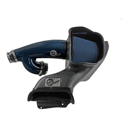 aFe - 2017-2025 Ford F-150 Track Series Blue Kevlar Carbon Fiber C/A Intake System w/Black Pro 5R Filter NP Motorsports