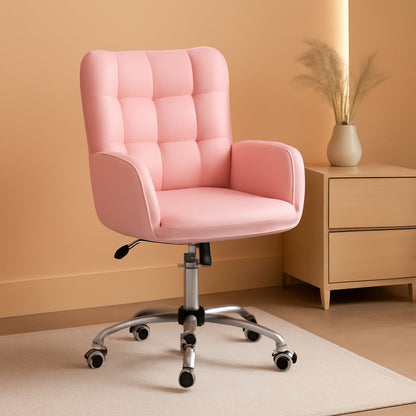 Pink Ergonomic Office Chair With Adjustable Height