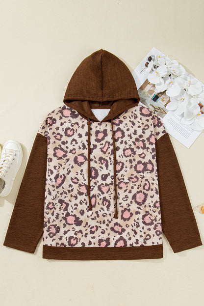 Scarlett Print Knit Patchwork Hoodie